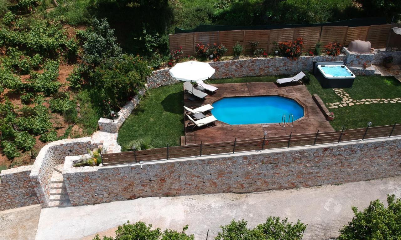 Ampelos Cretan Villa - Private Pool & Heated Ozone Jacuzzi Yerolákkos Eksteriør billede